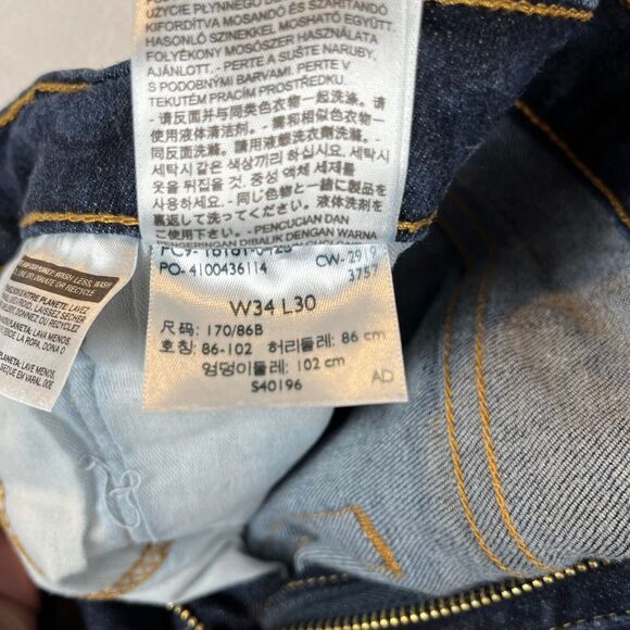 Levis 541 Jeans Mens 34x30 Blue Athletic Tapered Mid Rise Stretch Denim - Picture 9 of 10